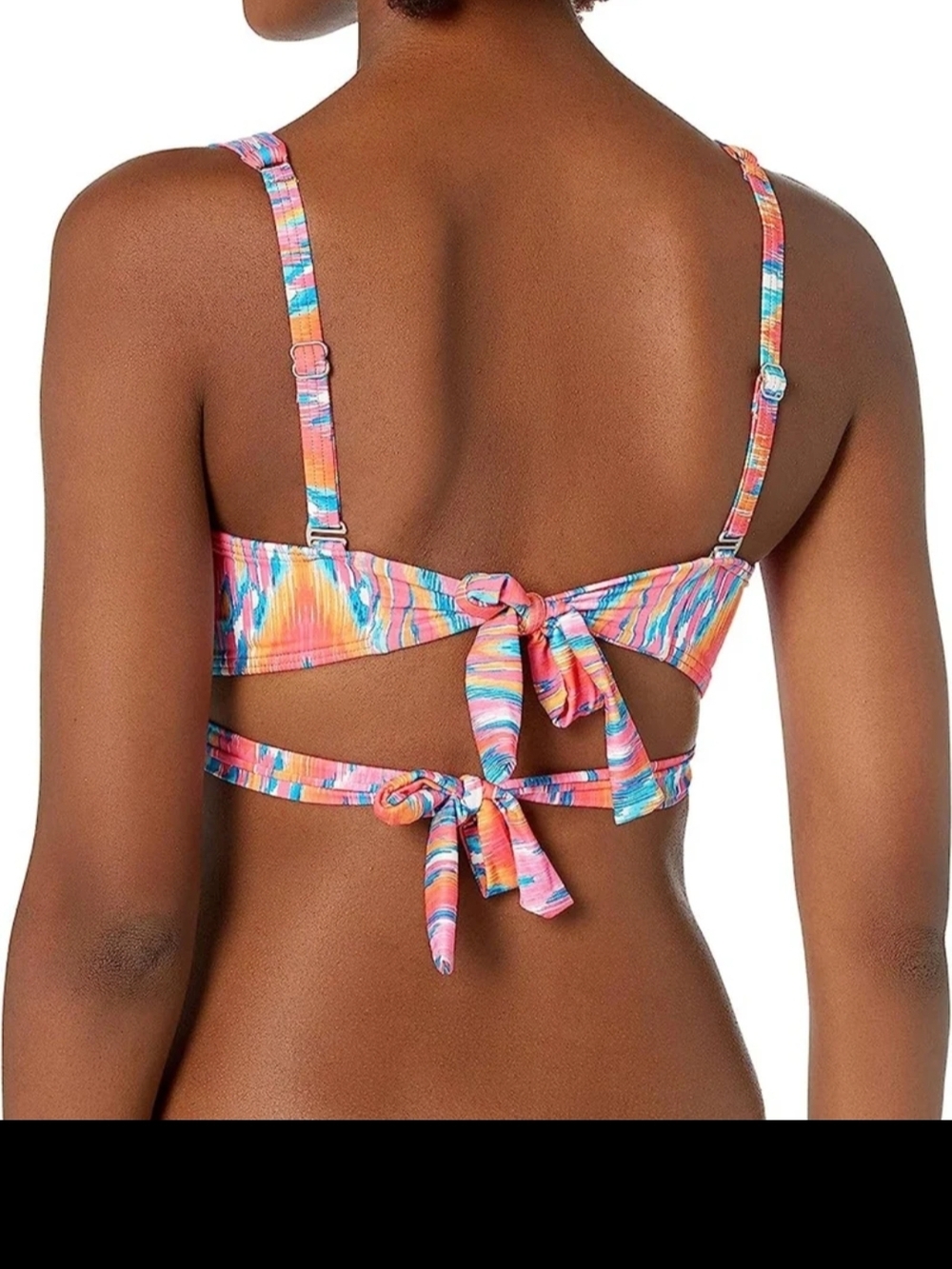 Coco Reef Pink Multi-Color Twist Front Bikini Top 36/38DD - Picture 3 of 10